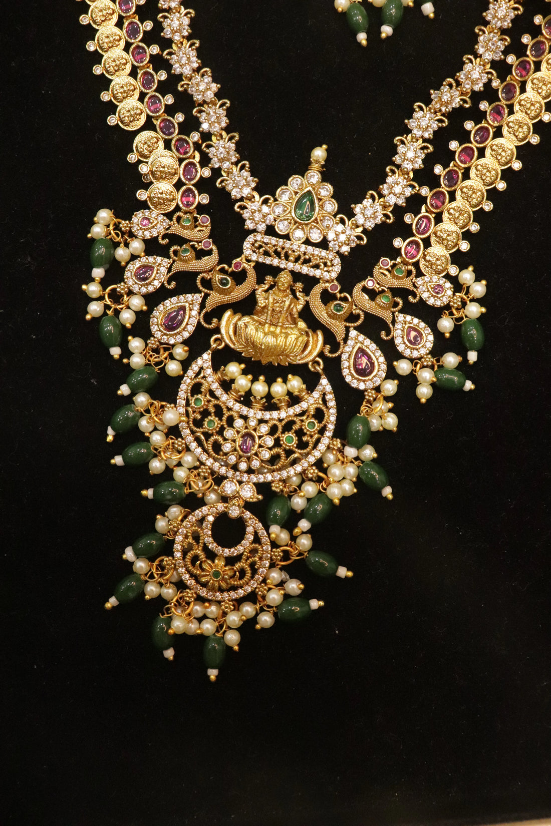 Divine Gold Lakshmi Antique Haram Set