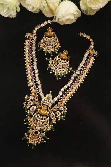 Divine Gold Lakshmi Antique Haram Set