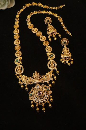 Royal Glow Antique Lakshmi Haram Set