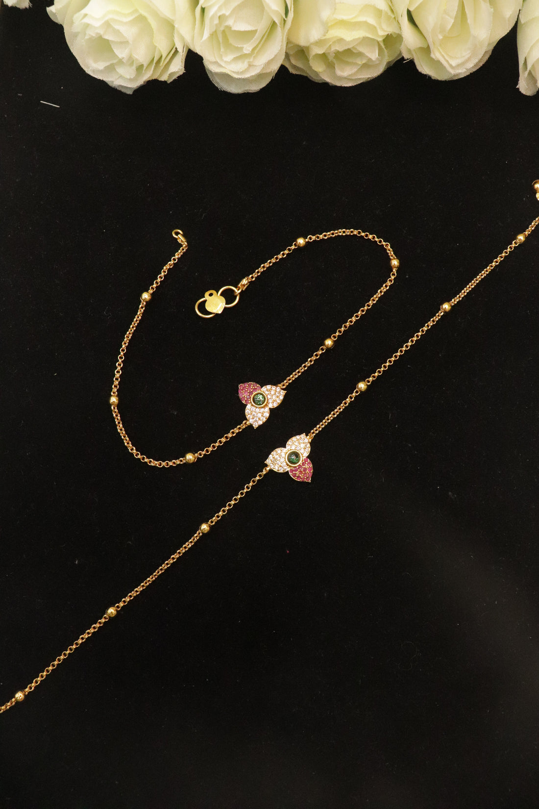 Trinity Sparkle AD Stone Anklet