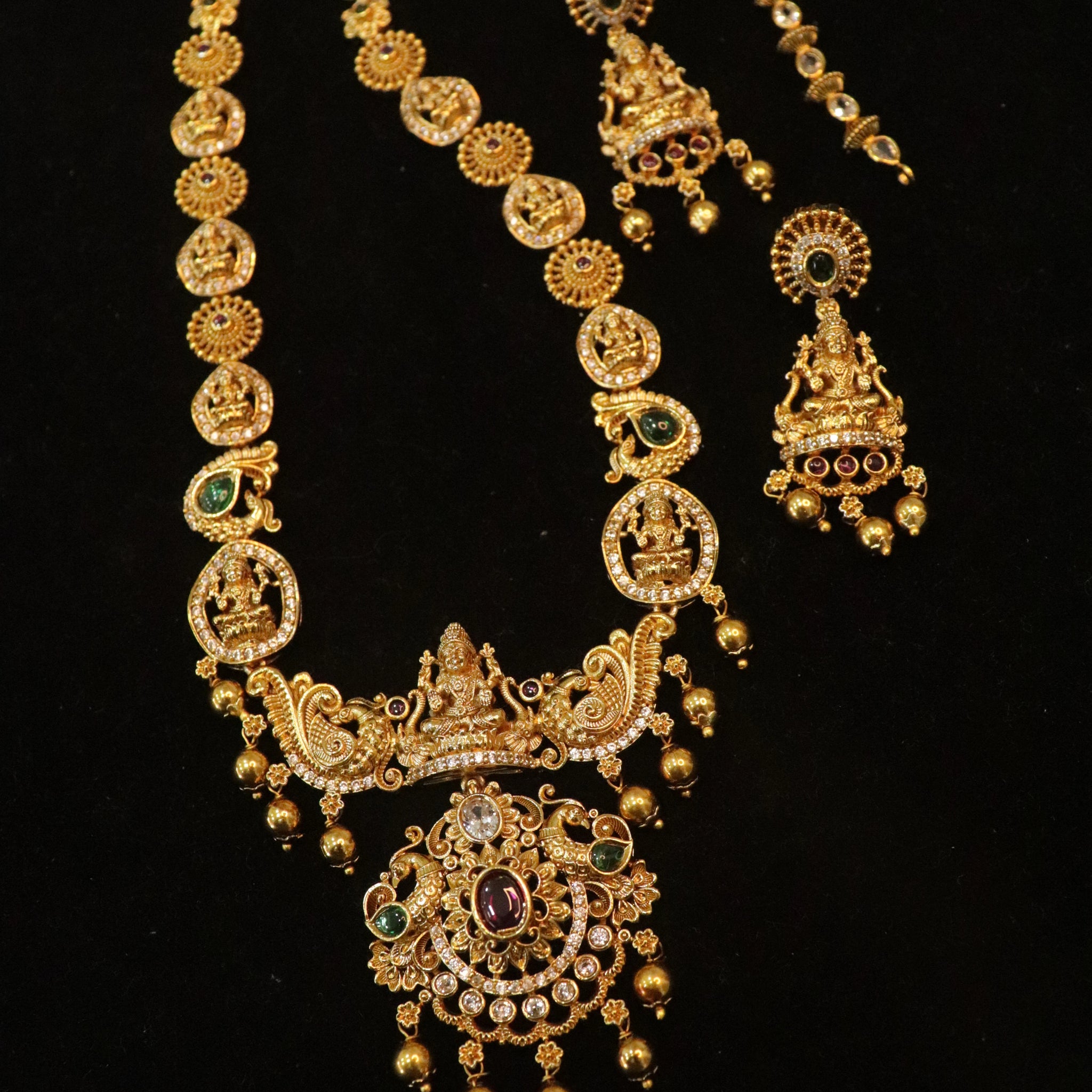 Royal Glow Antique Lakshmi Haram Set