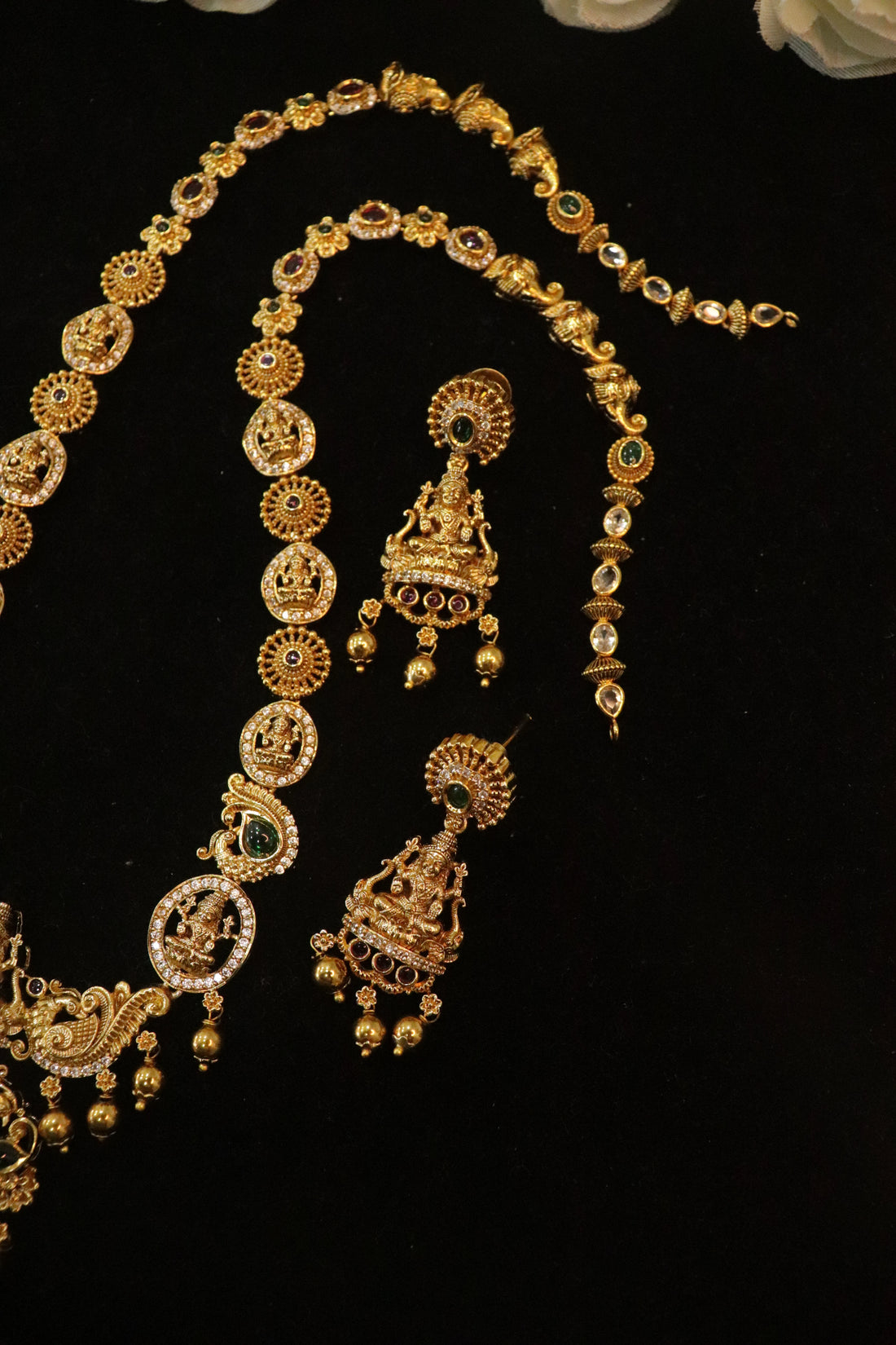 Royal Glow Antique Lakshmi Haram Set