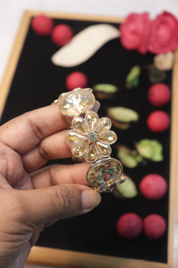 Golden Bloom Crystal Bracelet