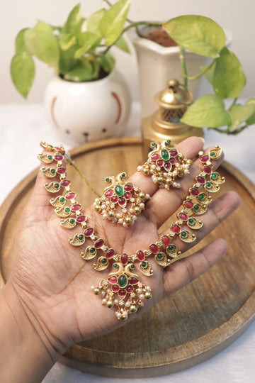 Anvitha Antique Matte Necklace Set