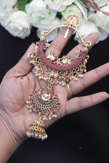 Regal Twin Peacock Ruby & Pearl Jada Billa