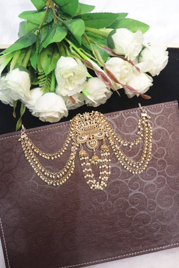 Golden Devi Pearl Layered Jada Billa