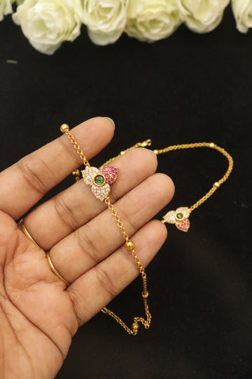 Trinity Sparkle AD Stone Anklet