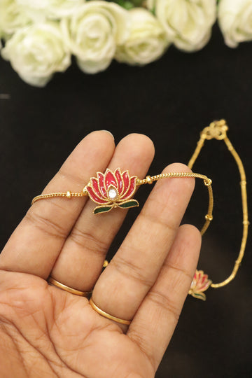 Radiant Lotus Bloom Anklet