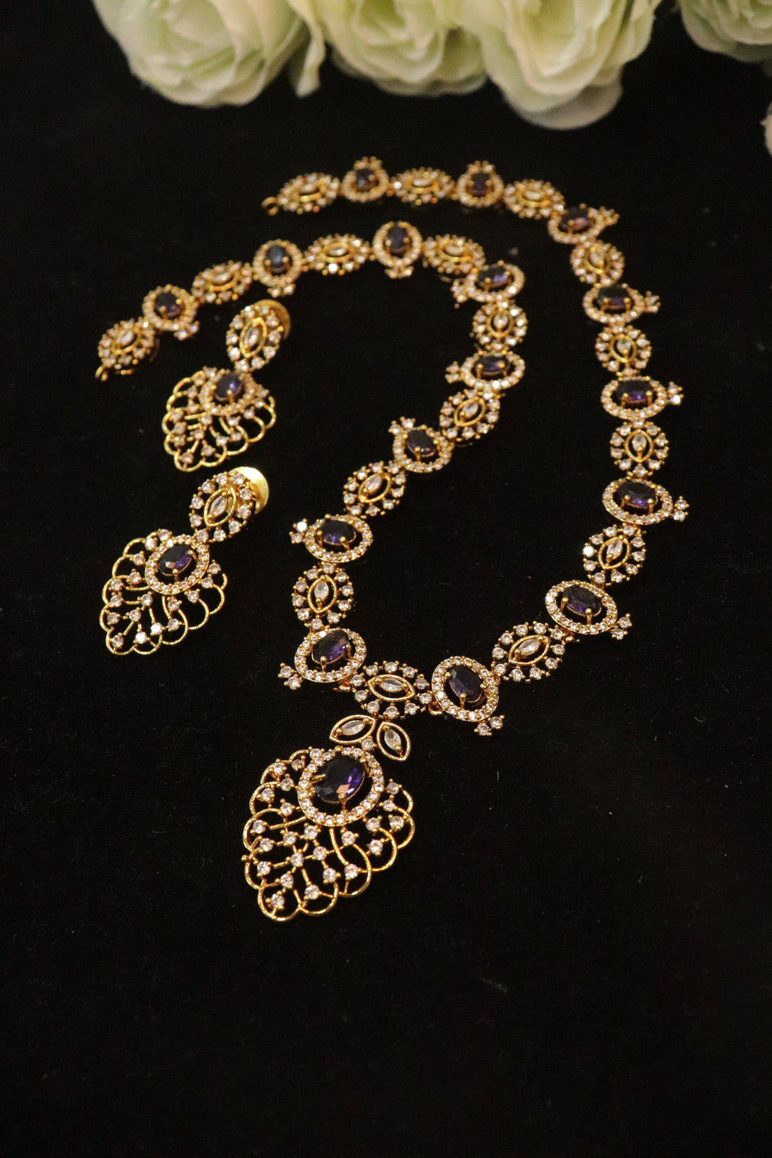 Royal Glow Diamond Finish Necklace Set