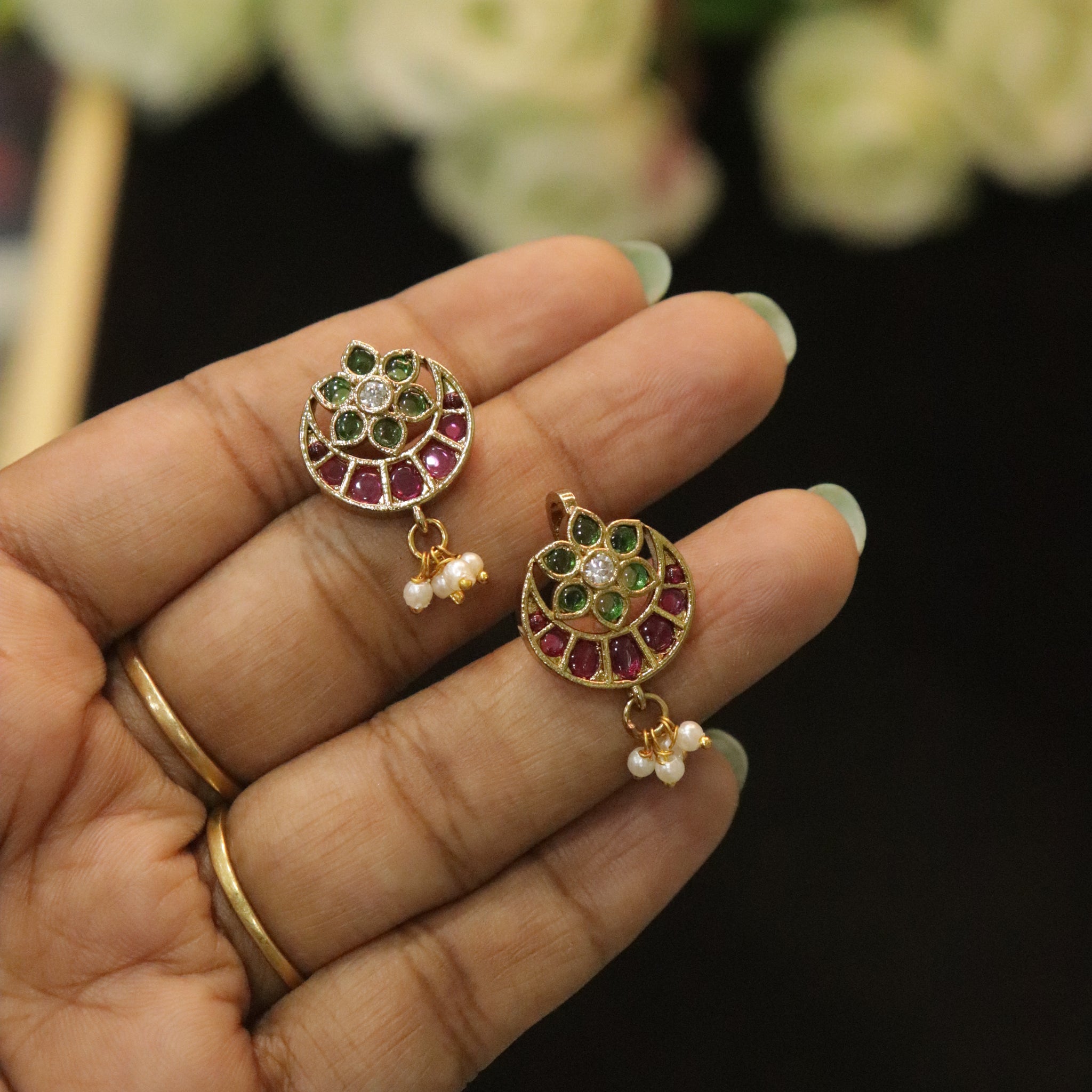 Heritage Chandbali Glow Bugadi Earrings