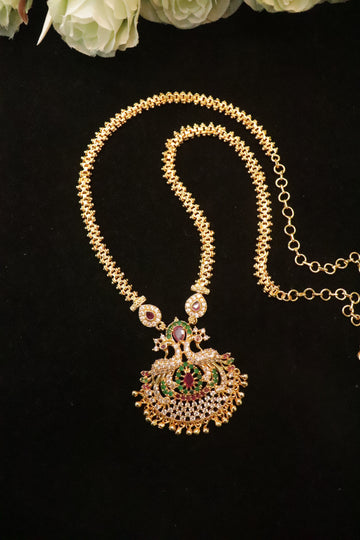 Regal Twin Peacock AD Dollar Chain (24")