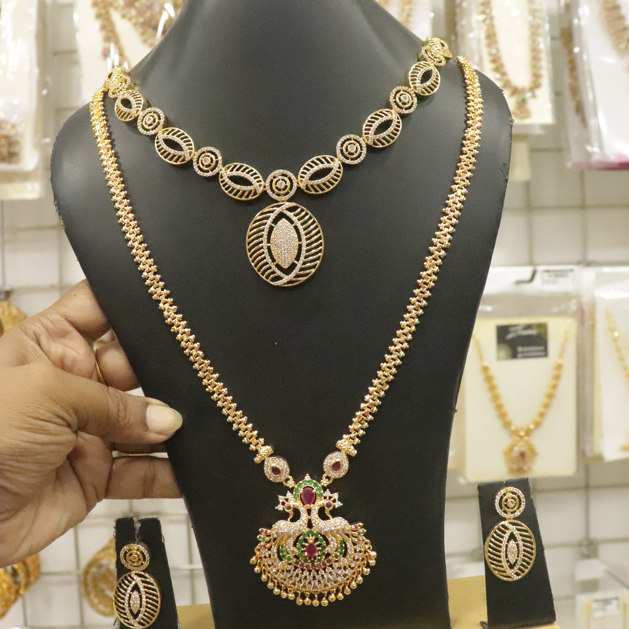 Aranya Dual Glow Microplated Necklace Combo