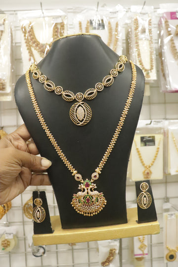 Aranya Dual Glow Microplated Necklace Combo