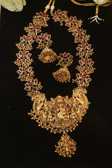 Lotus Radiance Matte Rani Haar Set