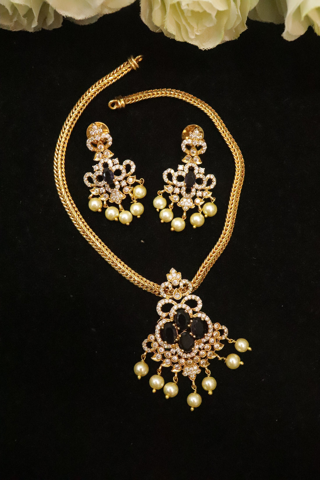 Heritage Radiance AD Attigai Necklace Set