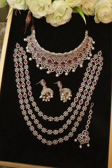 Royal Ruby Aura Bridal Set