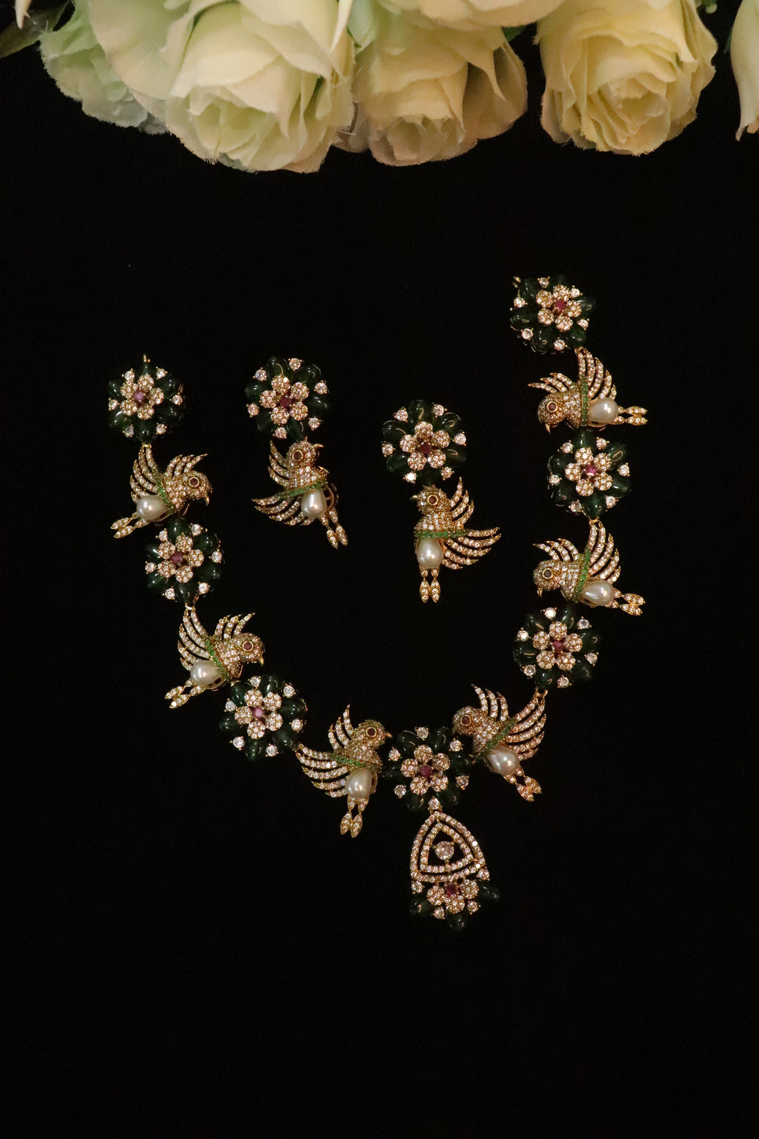 Enchanted Bird & Blossom Necklace Set