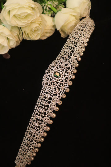 Emerald Glow White AD Rhodium Hipbelt