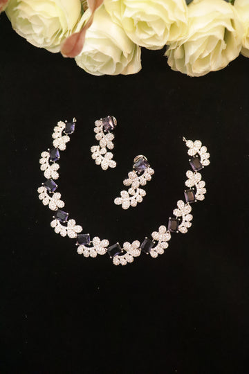 Sparkling Leaf Cascade AD Necklace