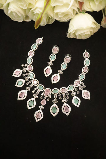 Crystal Radiance AD Stone Bridal Jewelry Set