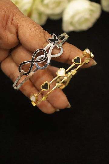 Infinity Dreams & Heart Glow – Bracelet Combo (Set of 2)