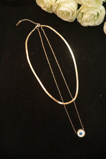 Evil Eye Layered Luxe Chain – Anti-Tarnish Stainless Steel Necklace