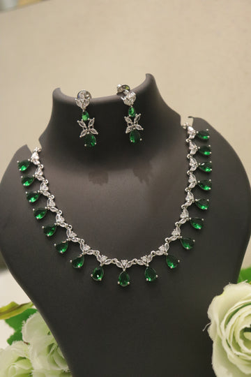 Trinity Drops AD Stone Necklace
