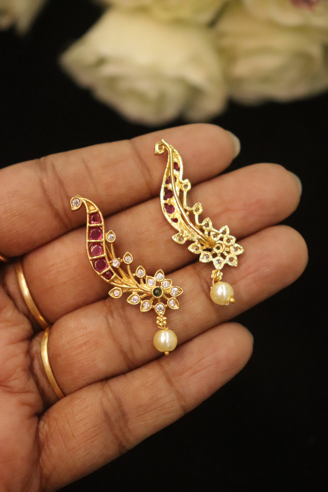 Regal Vine Antique Polish Ear Cuffs