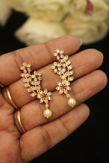 Heritage Bloom Antique Polish Ear Cuffs