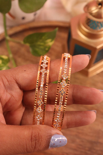 Radiant Zircon Microplated Bangles