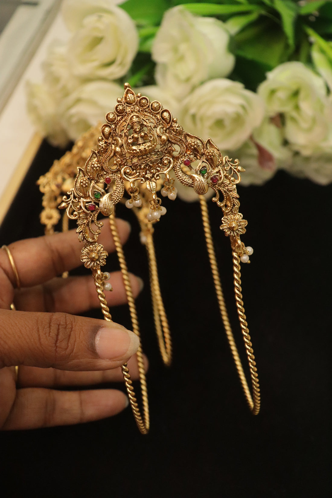 Antique Lakshmi Peacock Temple Armlets