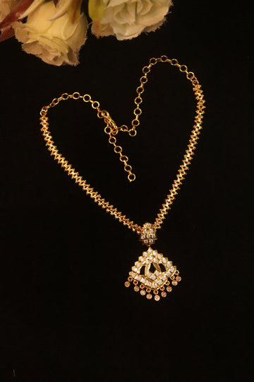 Royal Cascade Microplated AD Attigai Necklace