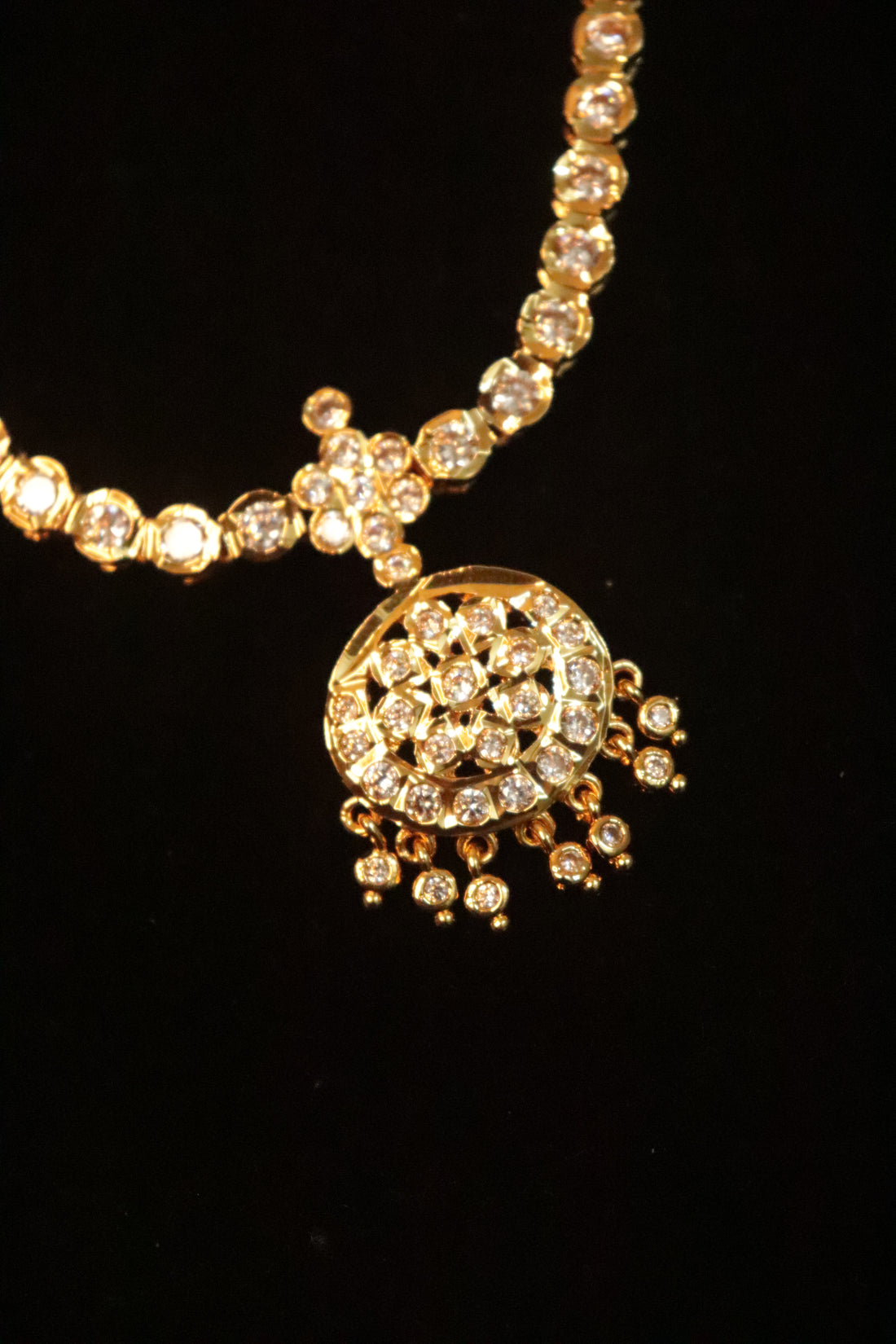 Vintage Microplated Attigai Pendant Necklace