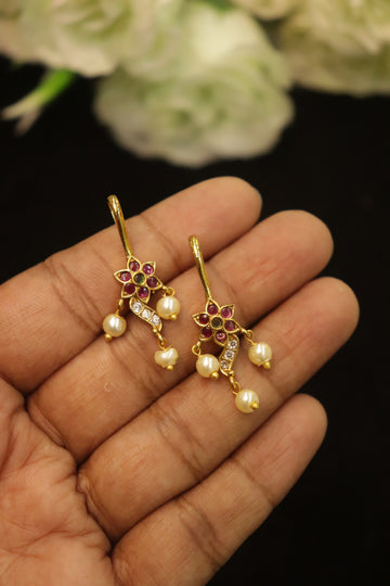Royal Jadau Kundan Antique Bugadi with Pearl Drops