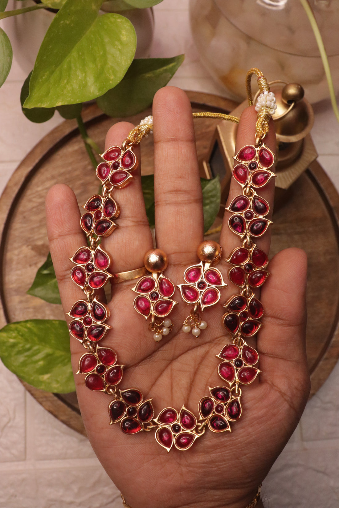 Dual Tone Reversible Matte Necklace Set