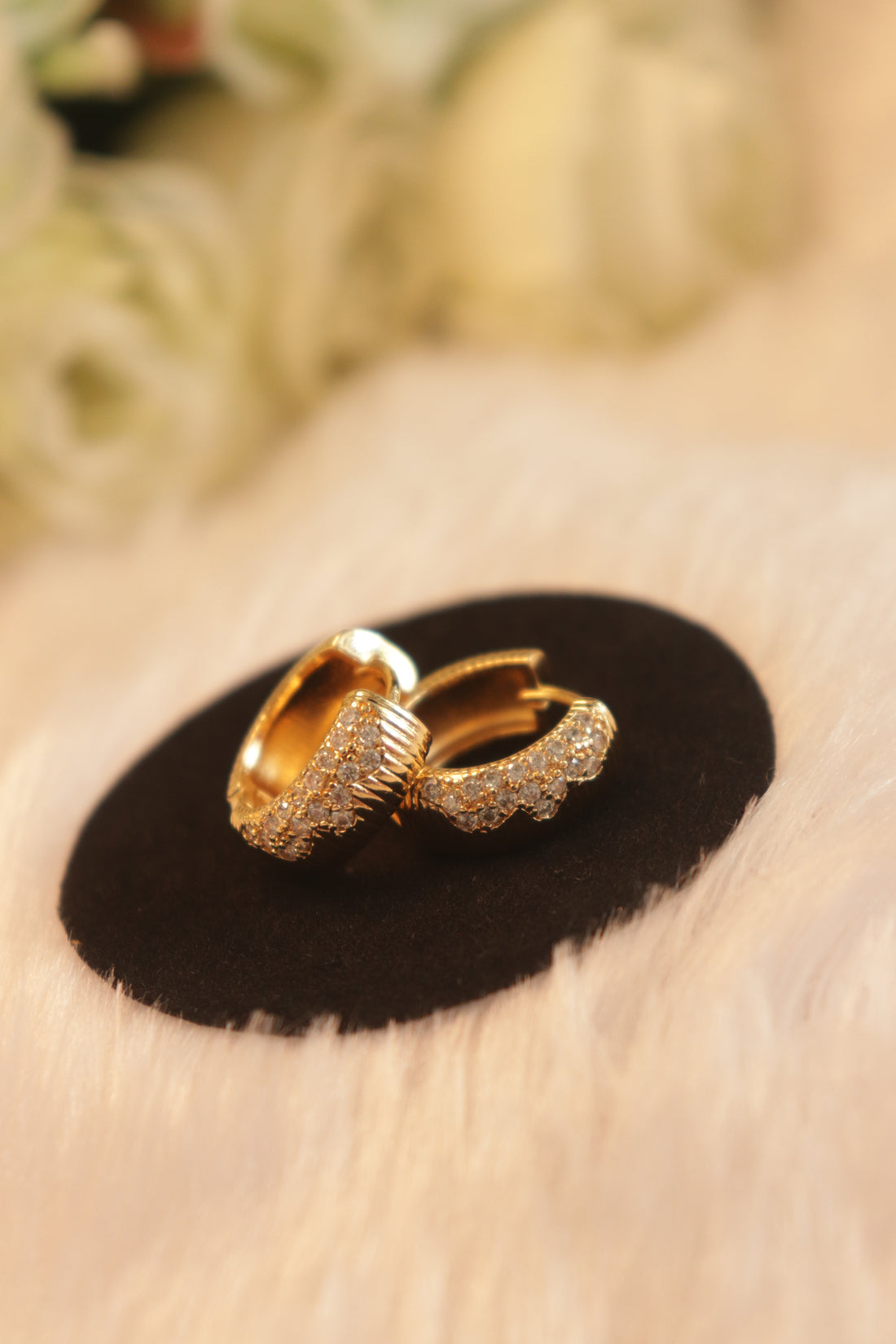Twilight Spark Microplated Designer Hoop Earrings