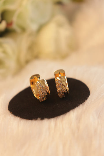 Twilight Spark Microplated Designer Hoop Earrings