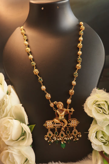 Vrindavan Swing Krishna Pendant Chain