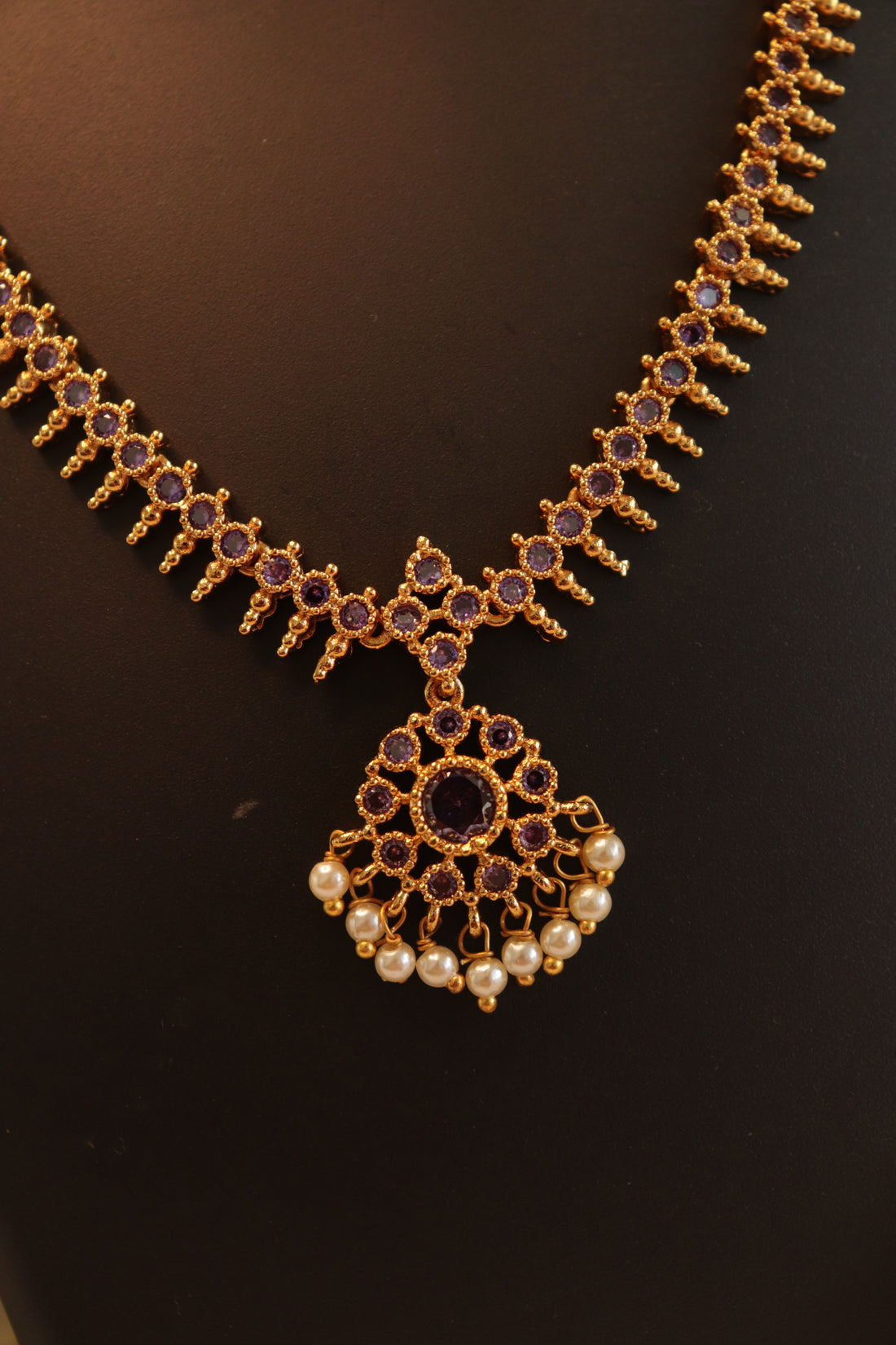 Lavender Bloom AD Necklace Set