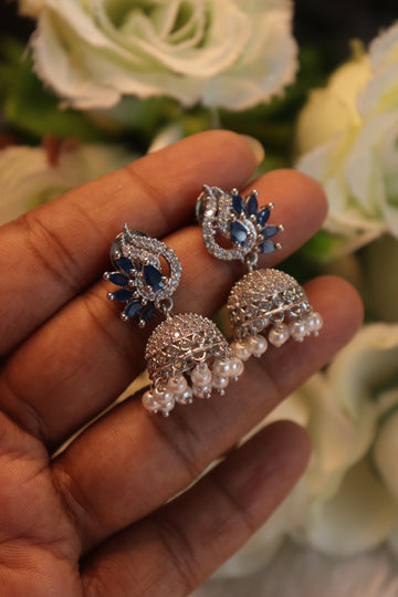 Sapphire Spark Jhumkas