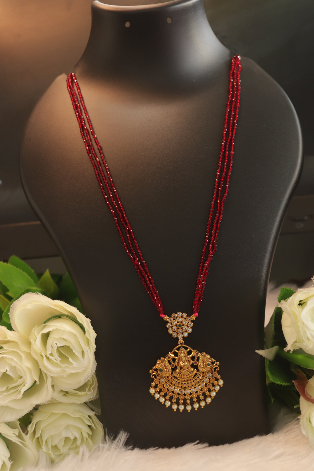 Mahalakshmi Antique AD Pendant Haram