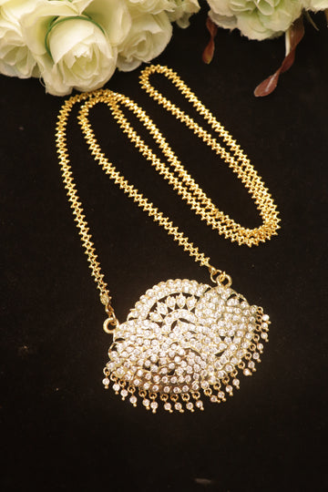 30 Inch Microplated Chain with Regal Impon AD Pendant
