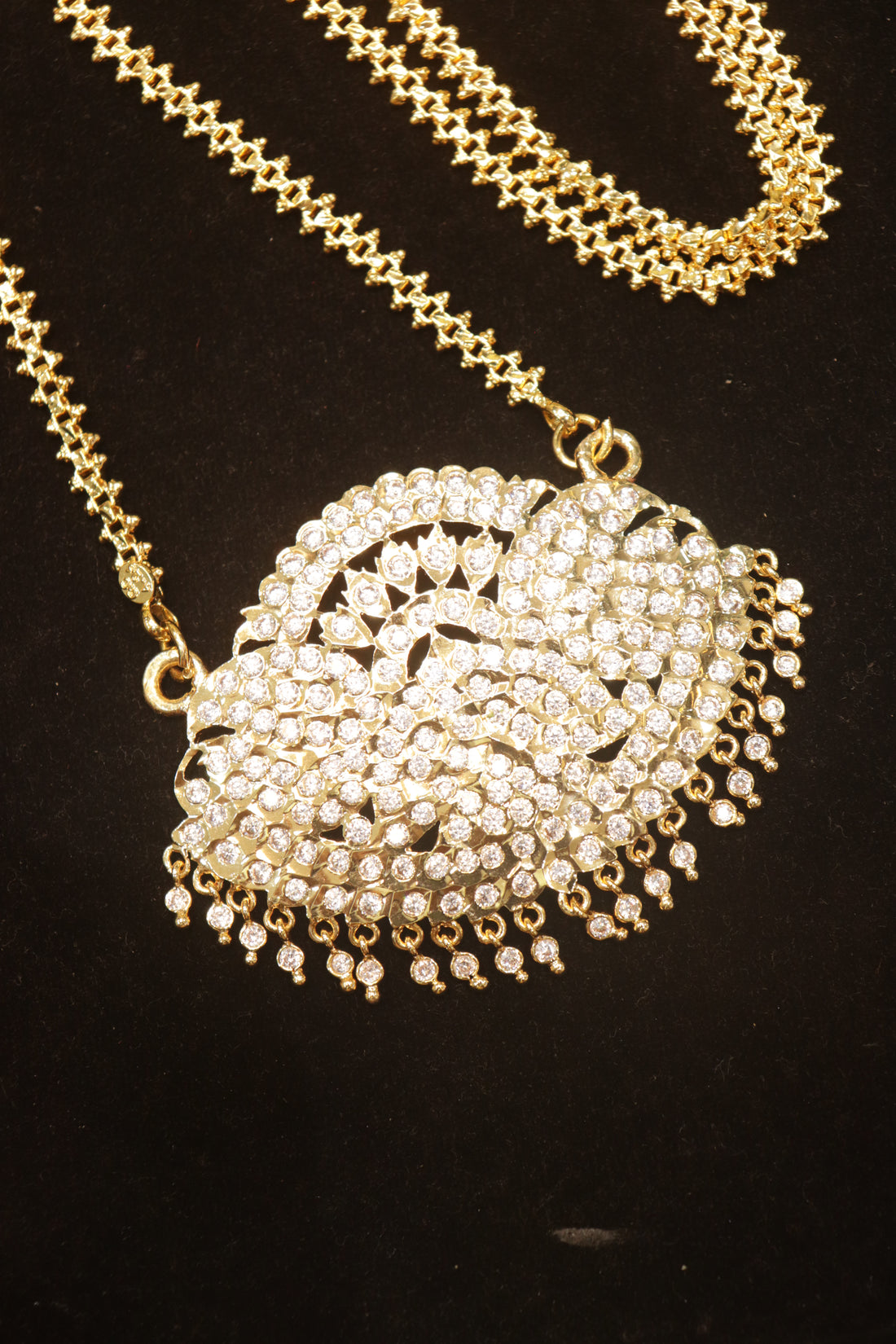 30 Inch Microplated Chain with Regal Impon AD Pendant