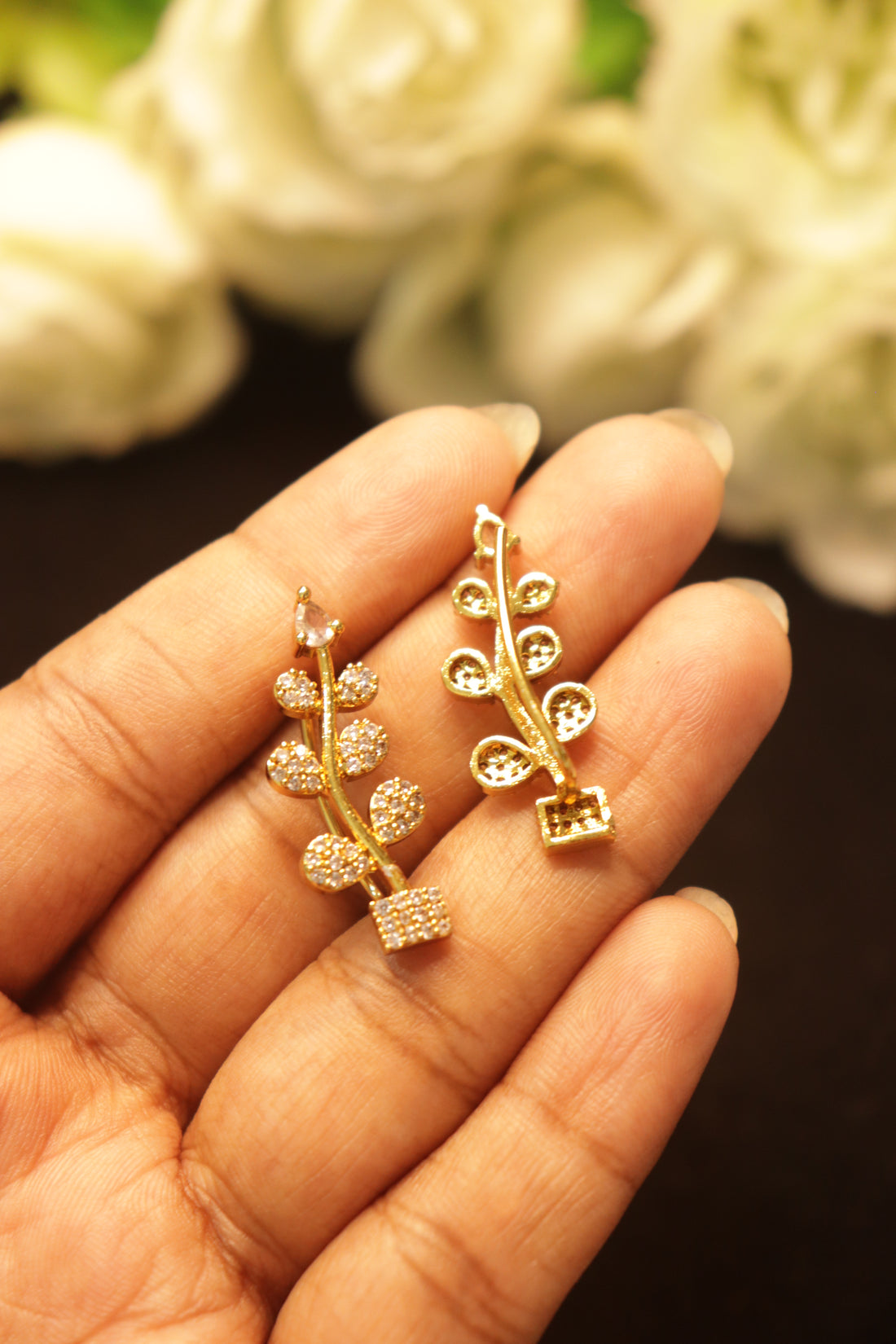 Golden Ivy Sparkle AD Ear Cuffs
