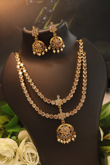 Viraasat Rettai Vadam Antique AD Attigai Set