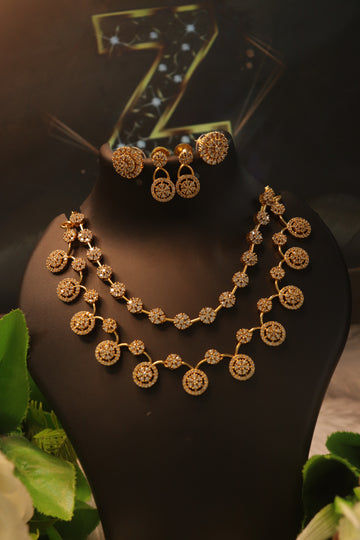 Twin Elegance AD Necklace Combo