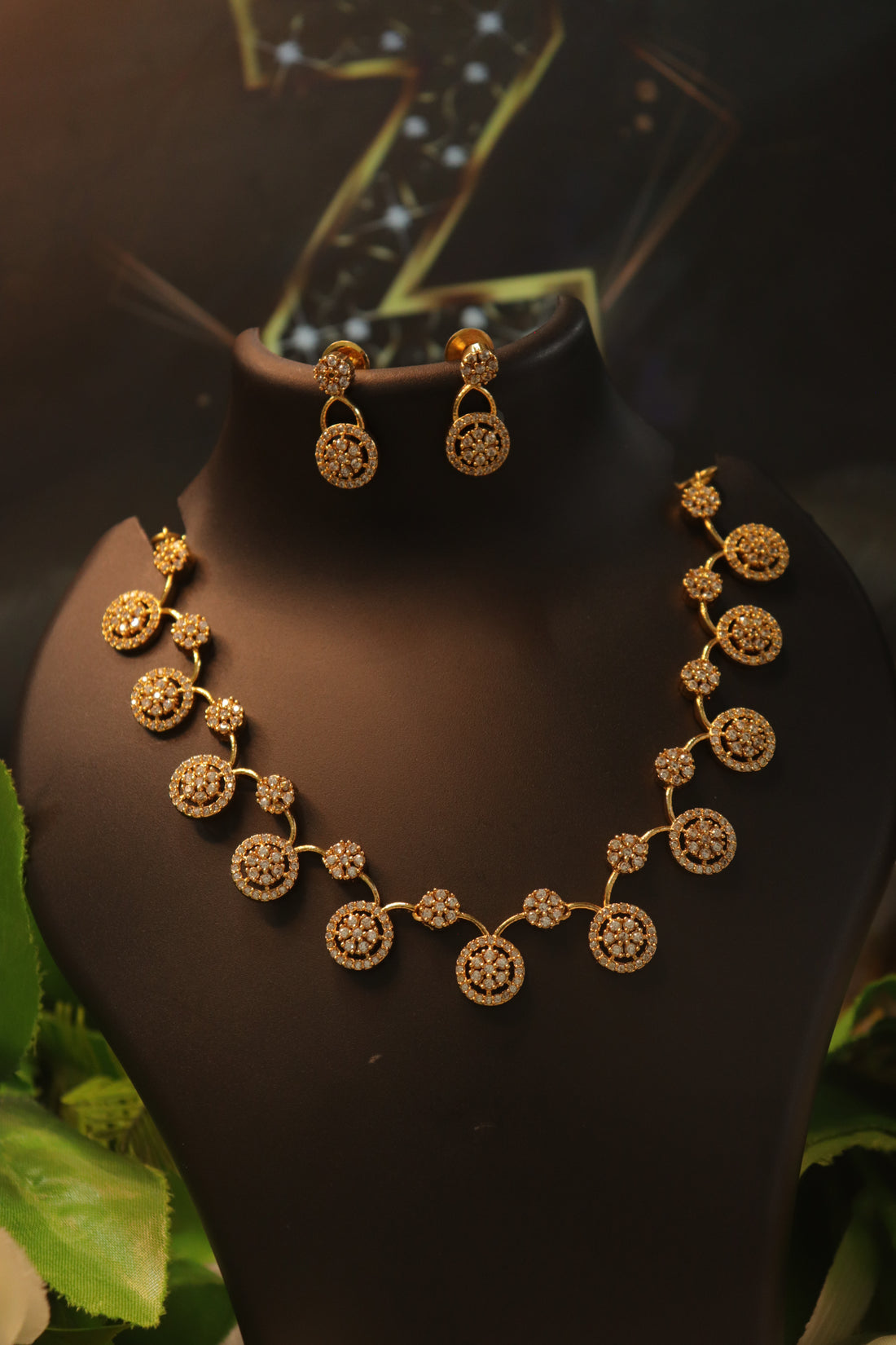 Twin Elegance AD Necklace Combo