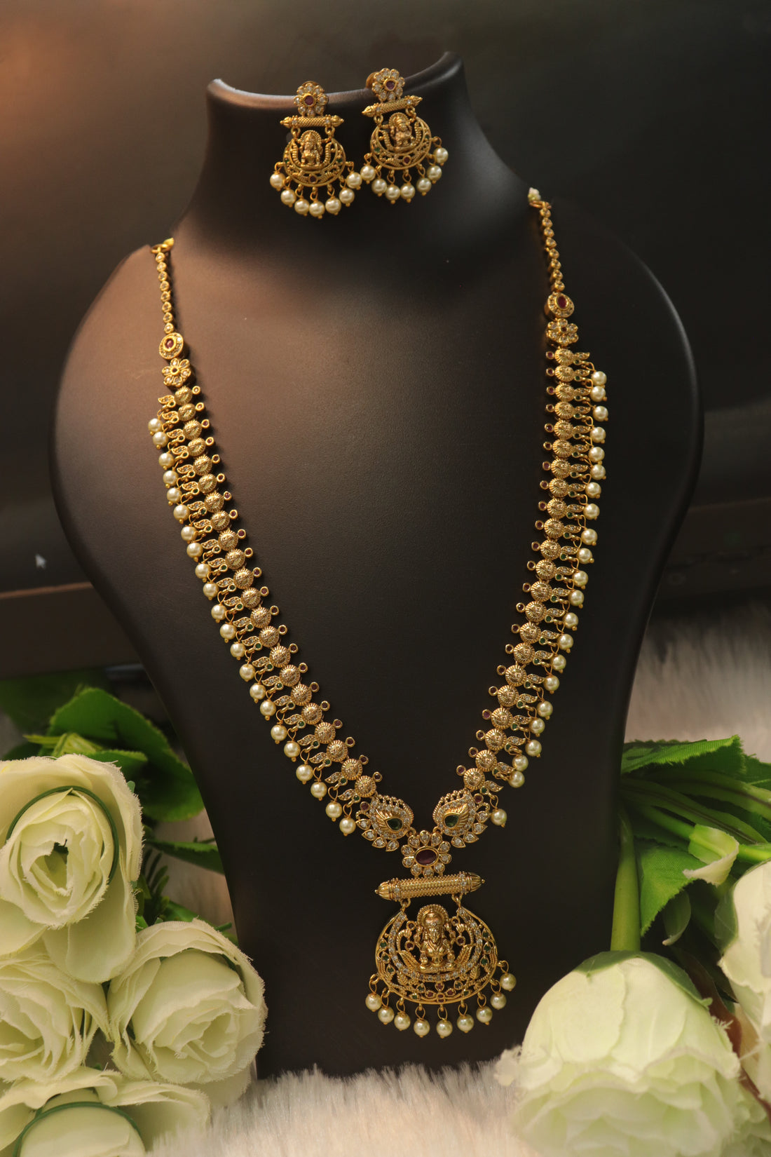 Lakshmika Antique AD Layered Necklace Combo