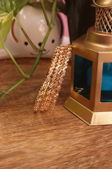 Radiant Grid AD Microplated Bangles Set – Set of 4