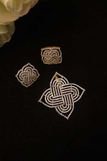 Heritage Infinity Kolam AD Pendant Set